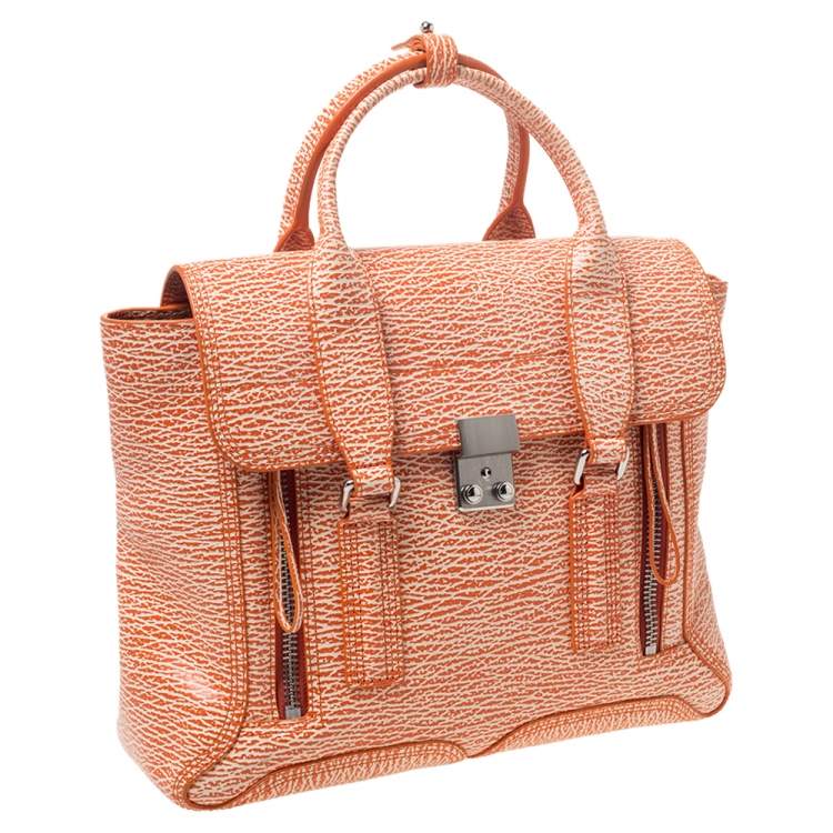 Pre Owned 3.1 Phillip Lim Antique Orange Leather Medium Pashli Satchel