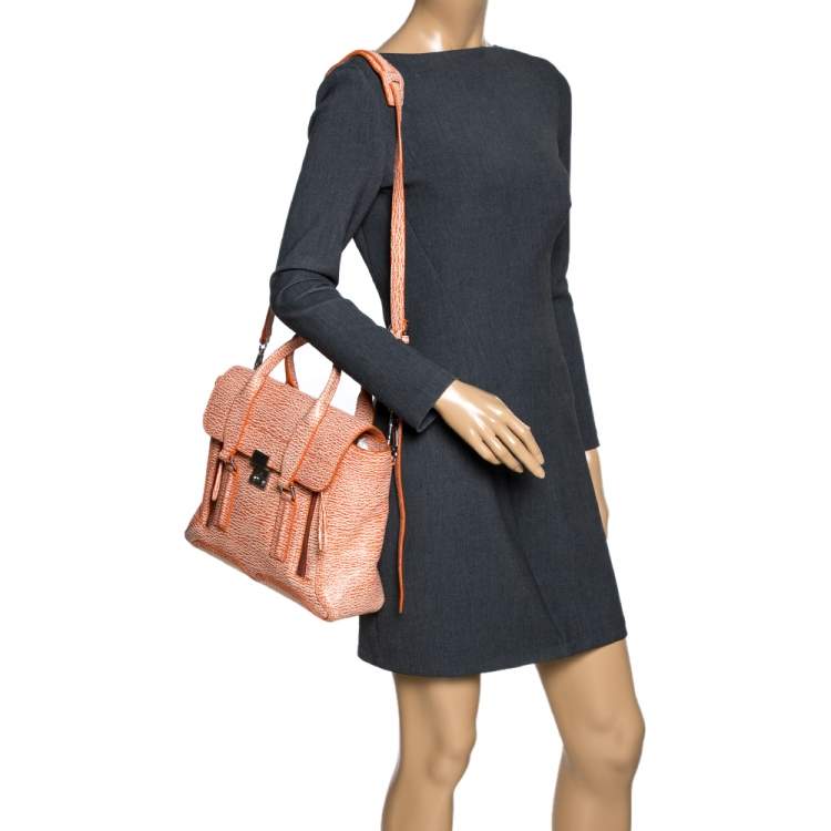 Pre Owned 3.1 Phillip Lim Antique Orange Leather Medium Pashli Satchel