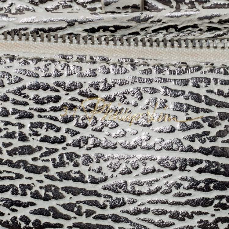Pre Owned 3.1 Phillip Lim Antique Metallic Silver Leather Medium Pashli Satchel