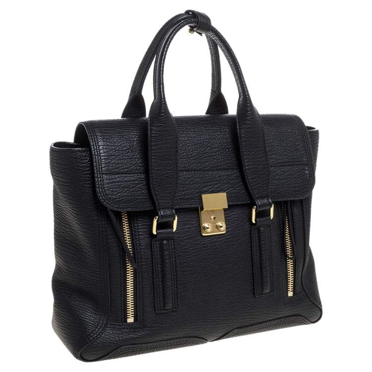 Pre Owned 3.1 Phillip Lim Black Leather Medium Pashli Satchel