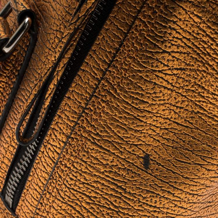Pre Owned 3.1 Phillip Lim Metalic Bronze Grained Leather Medium Pashli Satchel