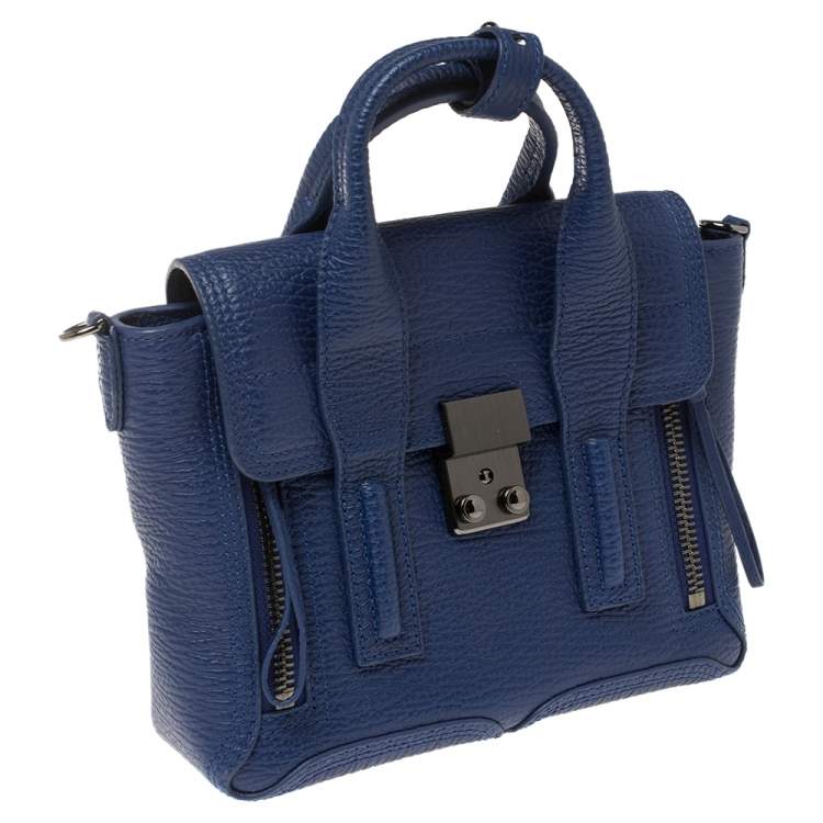 Pre Owned 3.1 Phillip Lim Blue Leather Mini Pashli Satchel