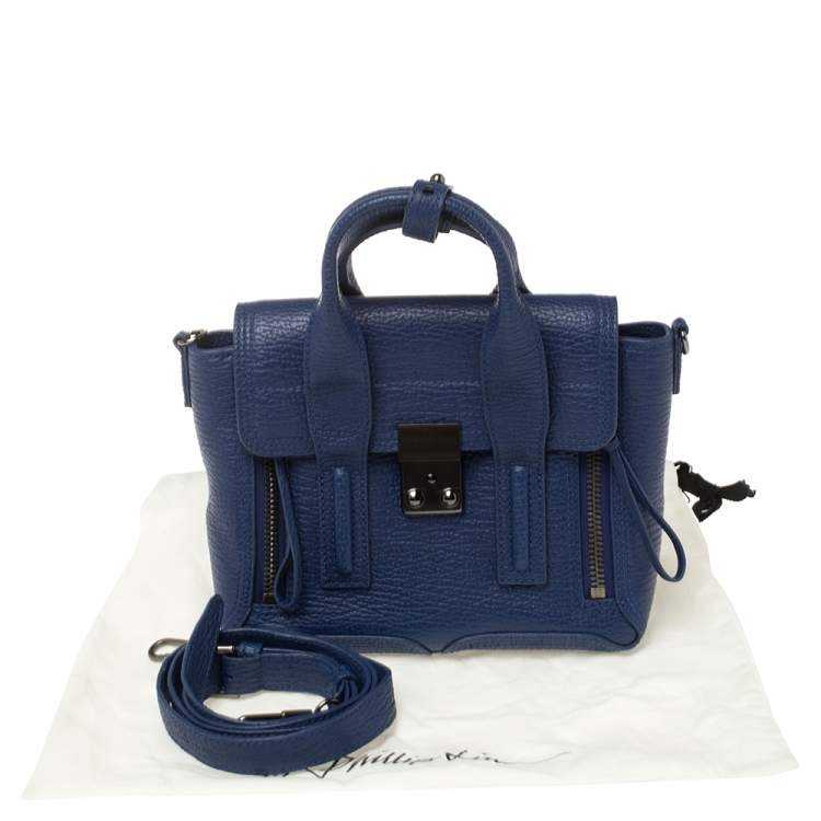 Pre Owned 3.1 Phillip Lim Blue Leather Mini Pashli Satchel