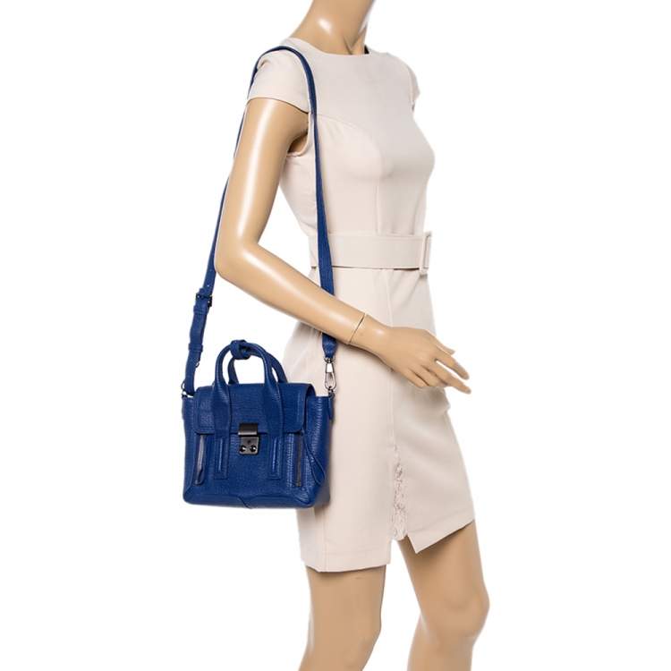 Pre Owned 3.1 Phillip Lim Blue Leather Mini Pashli Satchel