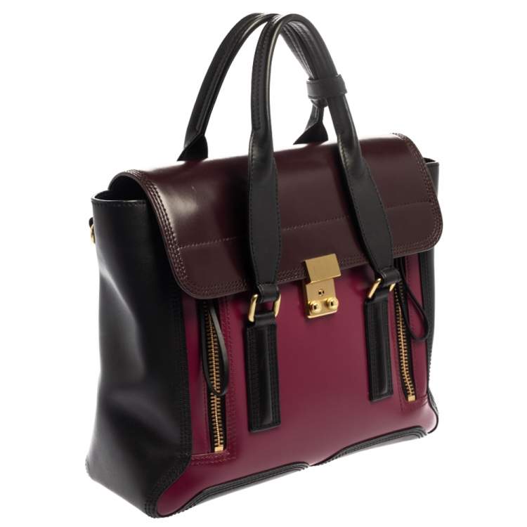 Pre Owned 3.1 Phillip Lim Tricolor Leather Medium Pashli Satchel