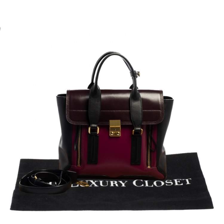 Pre Owned 3.1 Phillip Lim Tricolor Leather Medium Pashli Satchel