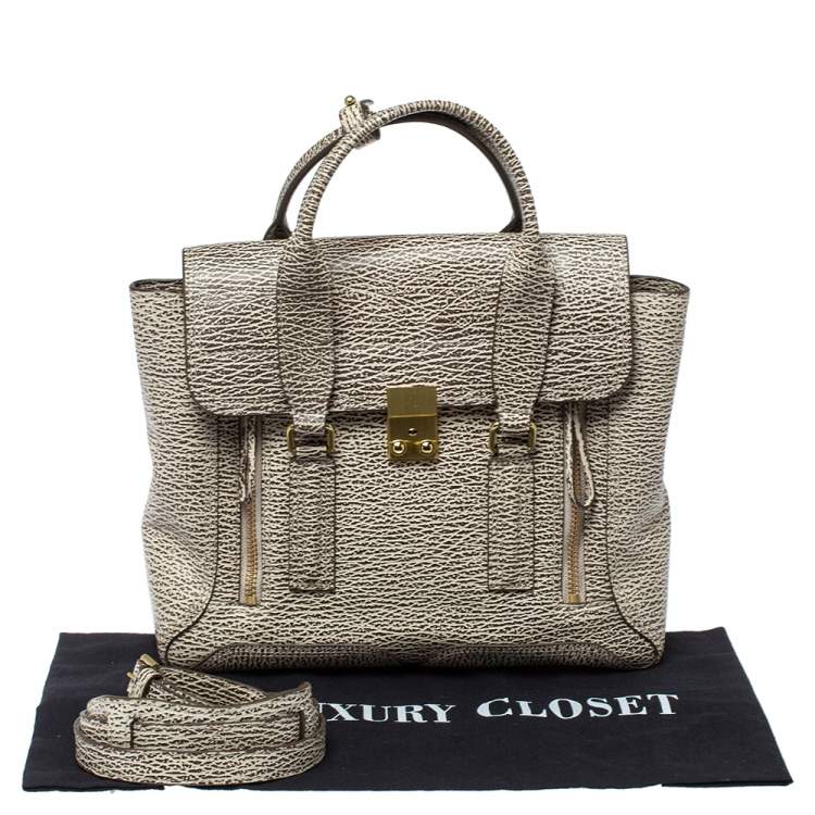 Pre Owned 3.1 Phillip Lim Antique Beige/Brown Leather Medium Pashli Satchel