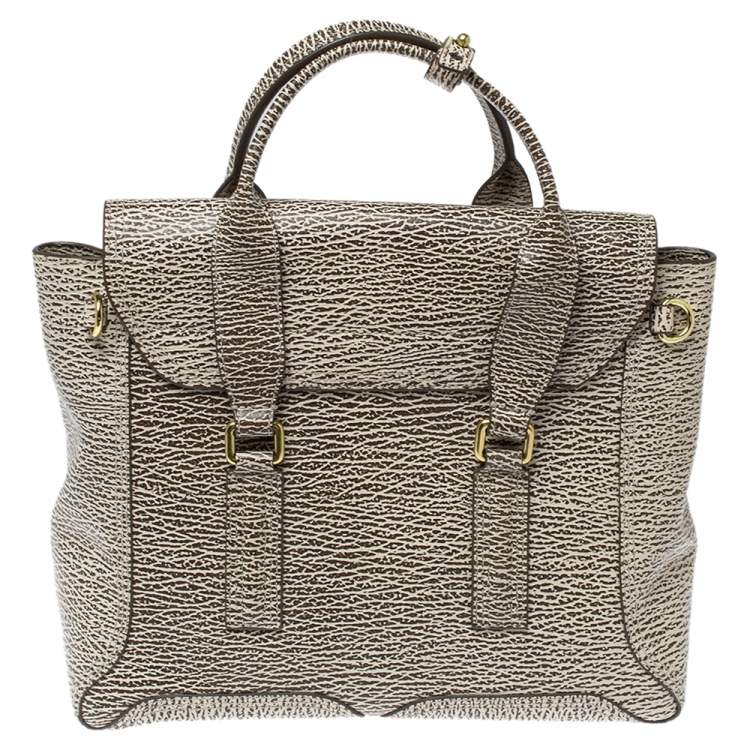 Pre Owned 3.1 Phillip Lim Antique Beige/Brown Leather Medium Pashli Satchel