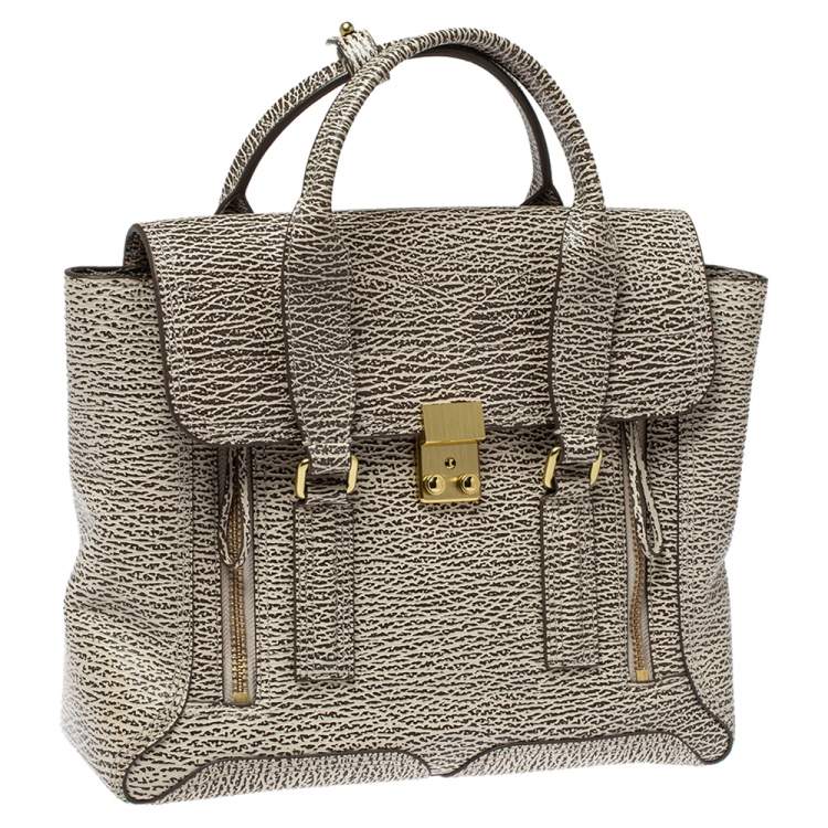 Pre Owned 3.1 Phillip Lim Antique Beige/Brown Leather Medium Pashli Satchel