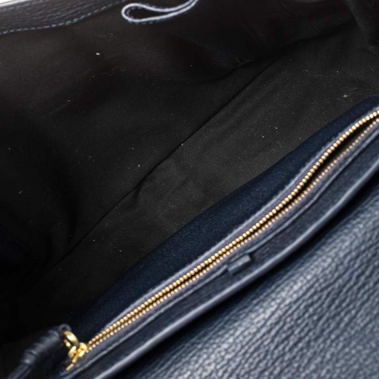 Pre Owned 3.1 Phillip Lim Navy Blue Leather Medium Pashli Satchel