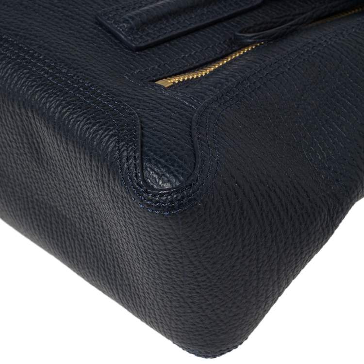 Pre Owned 3.1 Phillip Lim Navy Blue Leather Medium Pashli Satchel