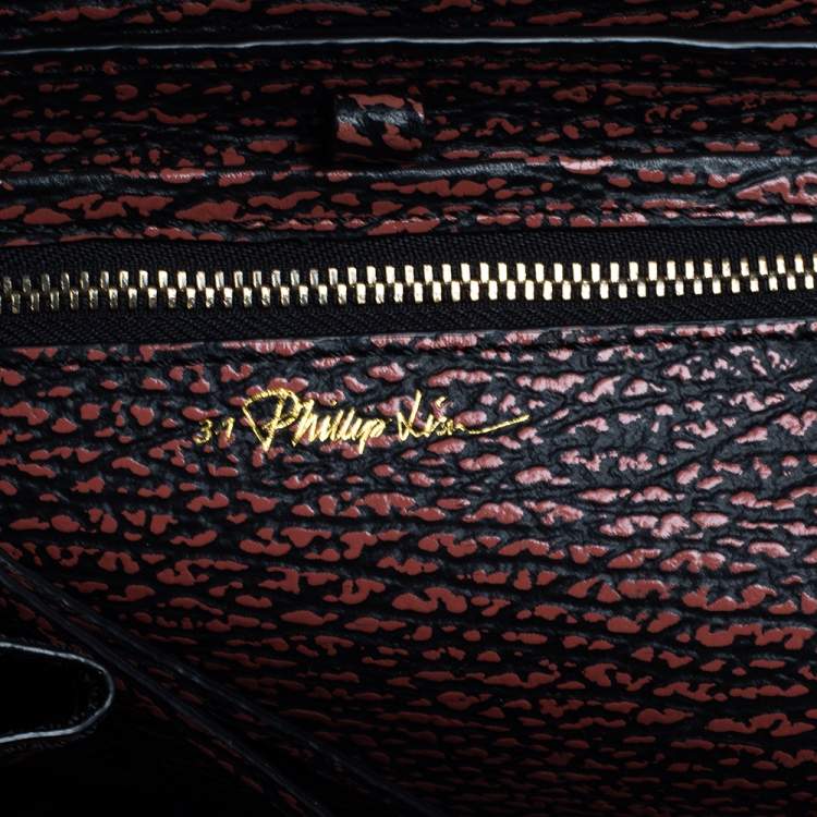 Pre Owned 3.1 Phillip Lim Black Lava Leather Mini Pashli Satchel