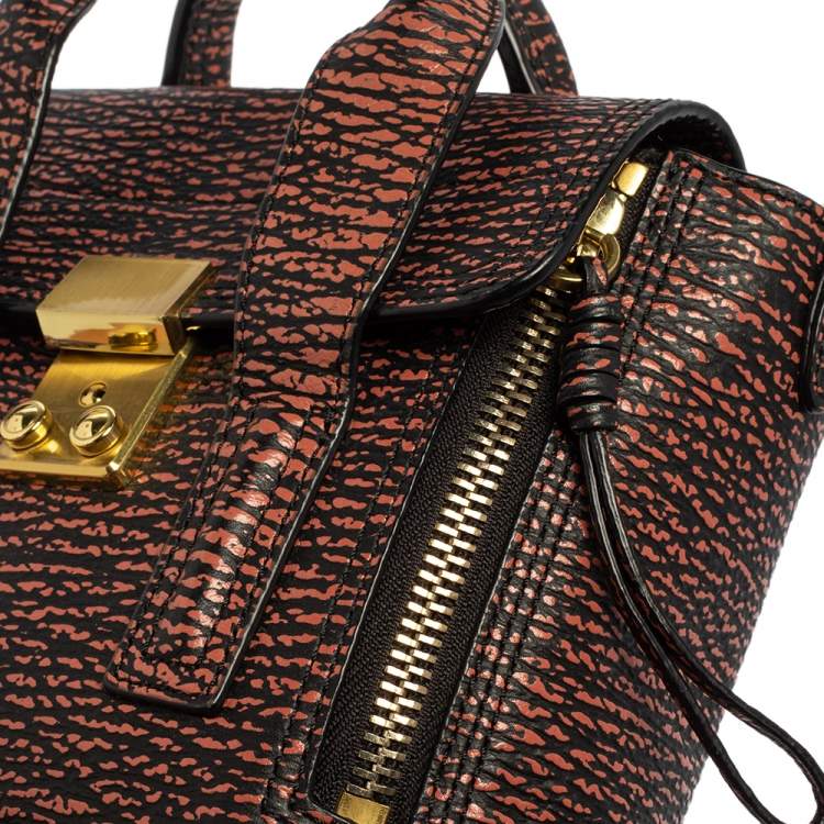 Pre Owned 3.1 Phillip Lim Black Lava Leather Mini Pashli Satchel