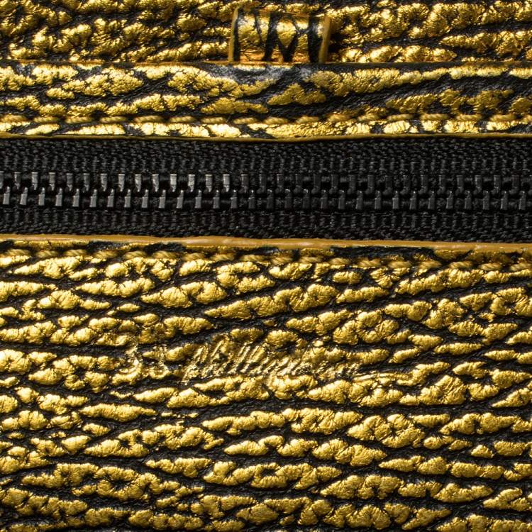 Pre Owned 3.1 Phillip Lim Gold/Black Leather Large Pashli Satchel