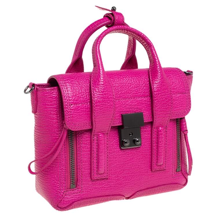 Pre Owned 3.1 Phillip Lim Fuchsia Leather Mini Pashli Satchel