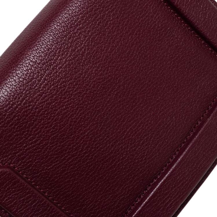 Pre Owned 3.1 Phillip Lim Maroon Leather Soleil Mini Chain Shoulder Bag