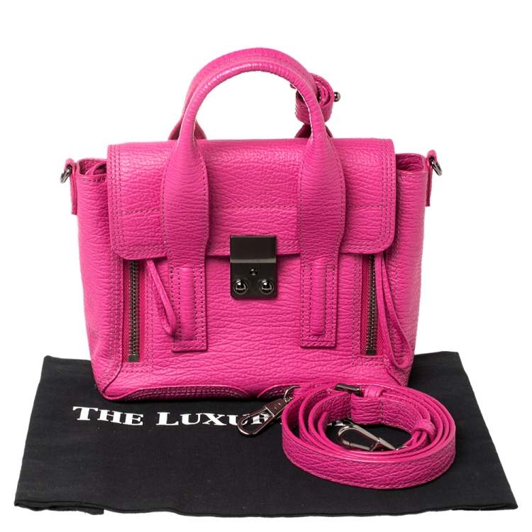Pre Owned 3.1 Phillip Lim Fuchsia Leather Mini Pashli Satchel