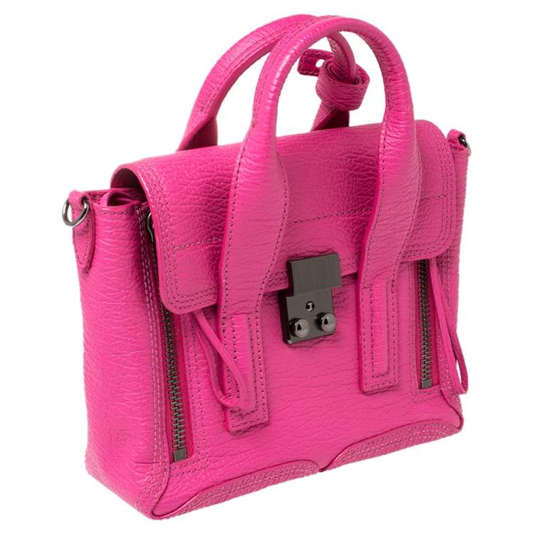 Pre Owned 3.1 Phillip Lim Fuchsia Leather Mini Pashli Satchel