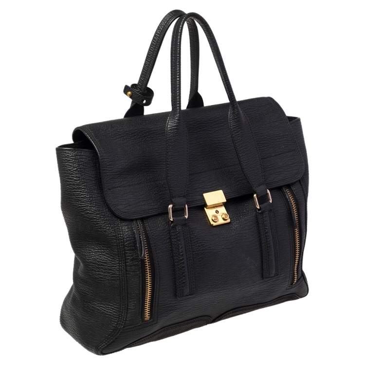 Pre Owned 3.1 Phillip Lim Black Leather Large Pashli Satchel