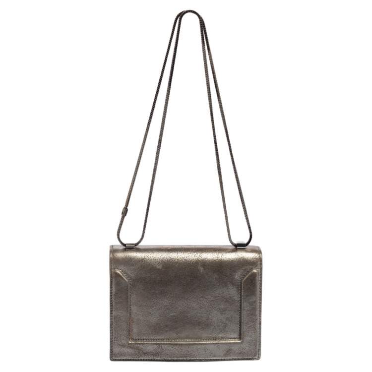 3.1 Phillip Lim Metallic Silver Leather Mini Soleil Chain Shoulder Bag 3.1 Phillip Lim The Luxury Closet