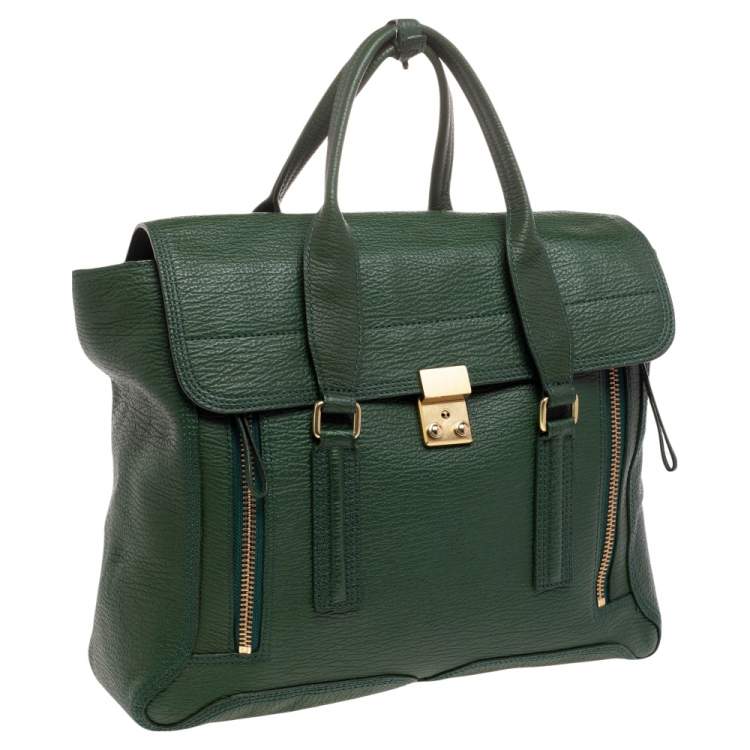 مملوكة مسبقًا 3.1 Phillip Lim Green Leather Large Pashli Satchel