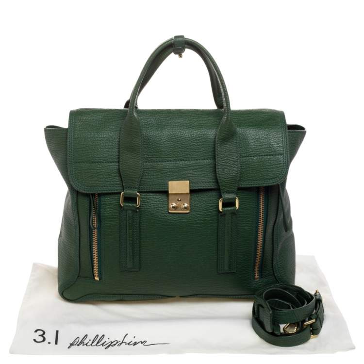 مملوكة مسبقًا 3.1 Phillip Lim Green Leather Large Pashli Satchel