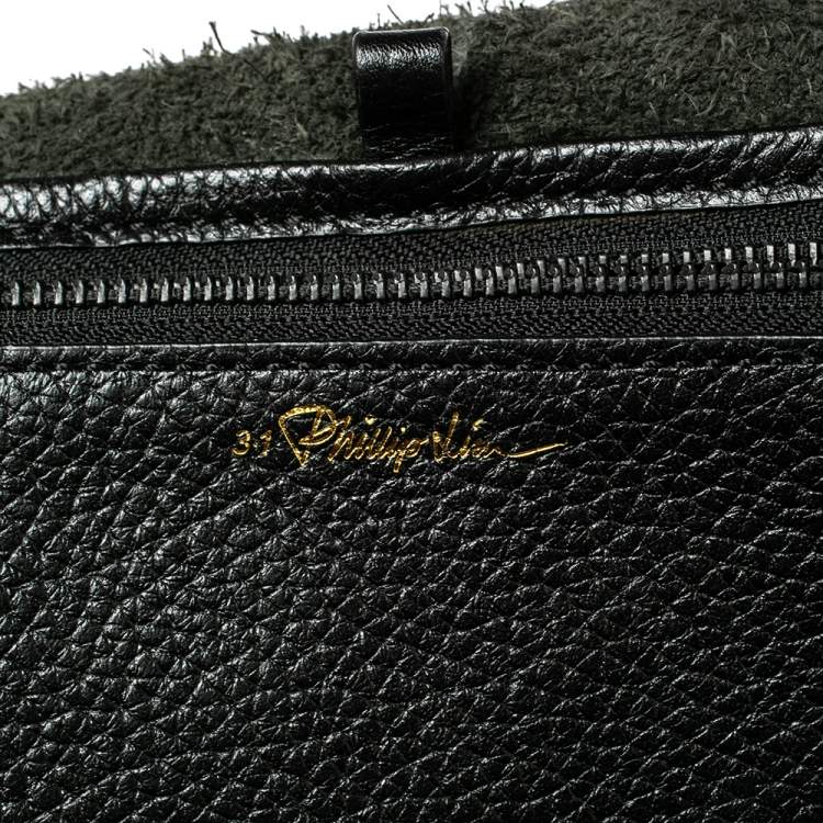 Pre Owned 3.1 Phillip Lim Black Leather 31 Hour Fold Over Tote
