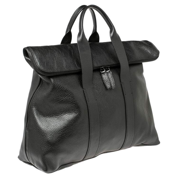 Pre Owned 3.1 Phillip Lim Black Leather 31 Hour Fold Over Tote
