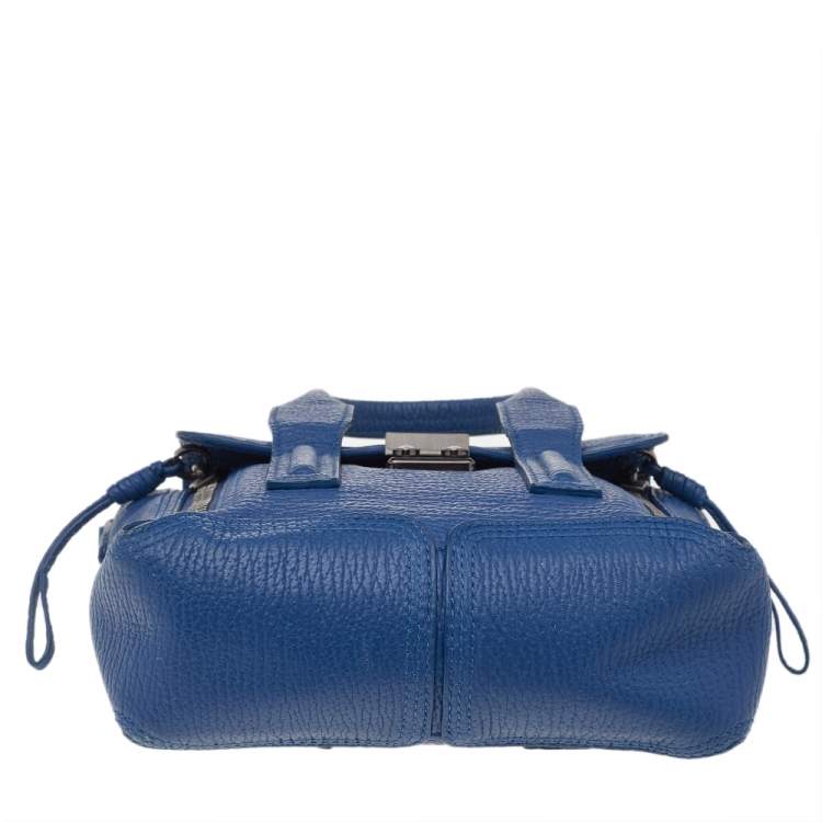 Pre Owned 3.1 Phillip Lim Blue Leather Mini Pashli Satchel