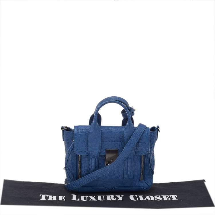 Pre Owned 3.1 Phillip Lim Blue Leather Mini Pashli Satchel