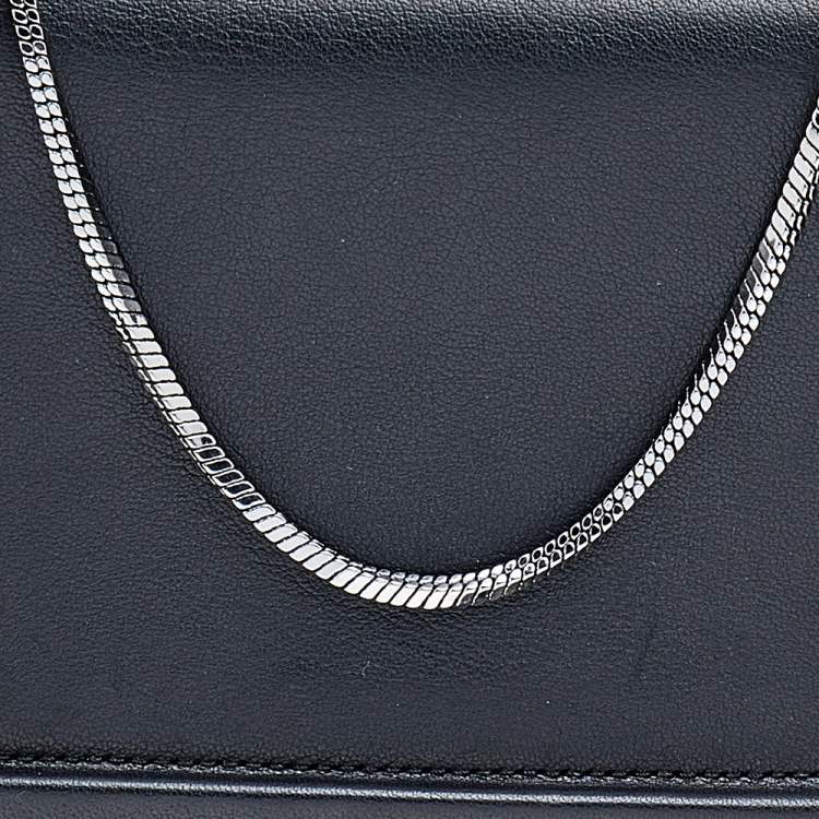 Pre Owned 3.1 Phillip Lim Black Leather Soleil Mini Chain Shoulder Bag