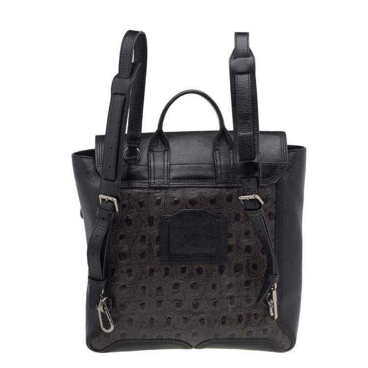 Pre Owned 3.1 Phillip Lim Black/Grey Leather Pashli Backpack
