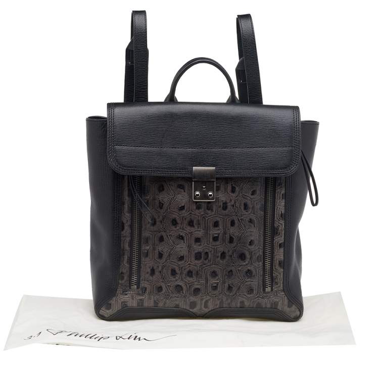 Pre Owned 3.1 Phillip Lim Black/Grey Leather Pashli Backpack