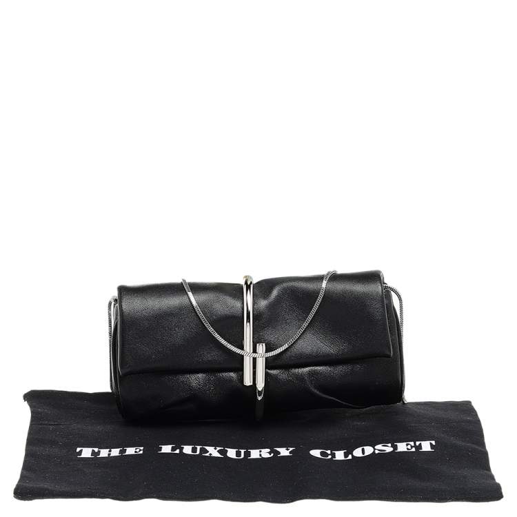 Pre Owned 3.1 Phillip Lim Black Leather Alix Minaudiere Clutch