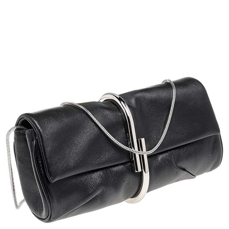 Pre Owned 3.1 Phillip Lim Black Leather Alix Minaudiere Clutch