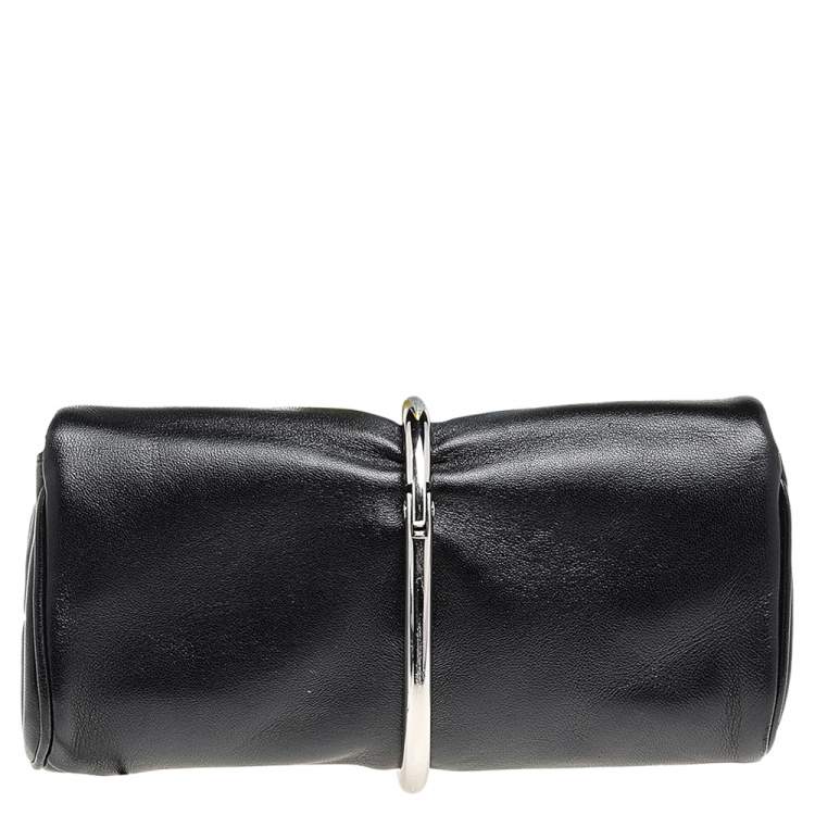 Pre Owned 3.1 Phillip Lim Black Leather Alix Minaudiere Clutch