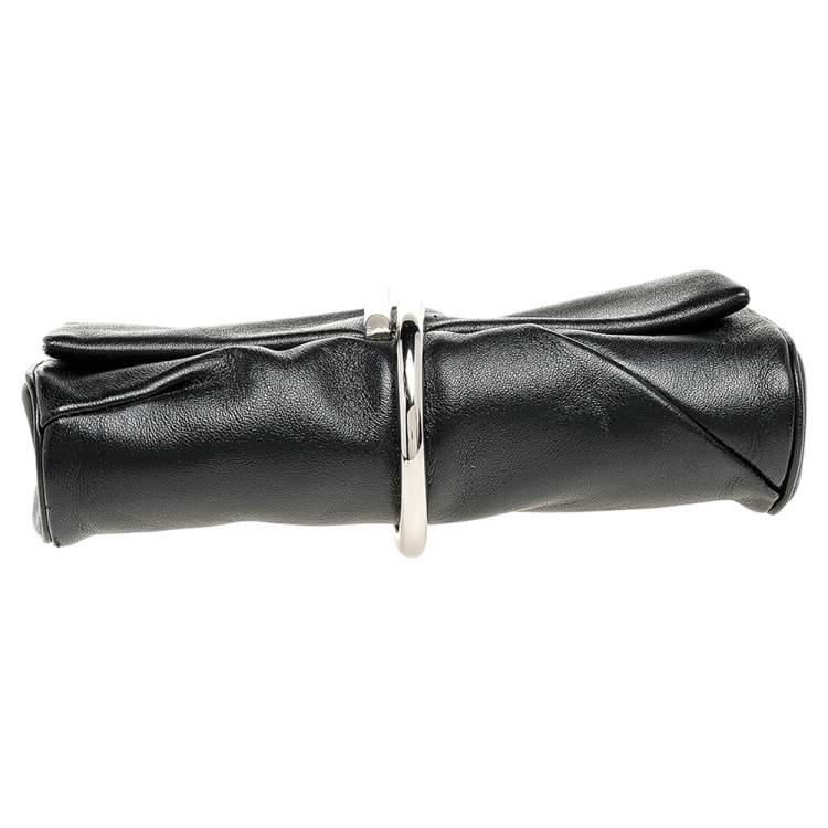 Pre Owned 3.1 Phillip Lim Black Leather Alix Minaudiere Clutch