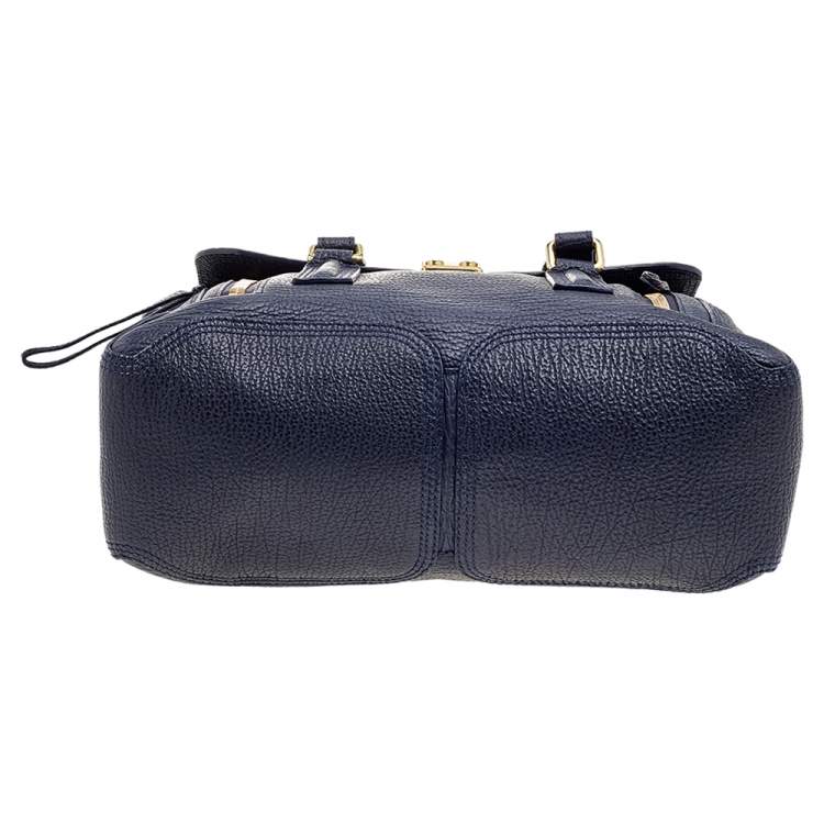 Pre Owned 3.1 Phillip Lim Dark Blue Leather Medium Pashli Satchel