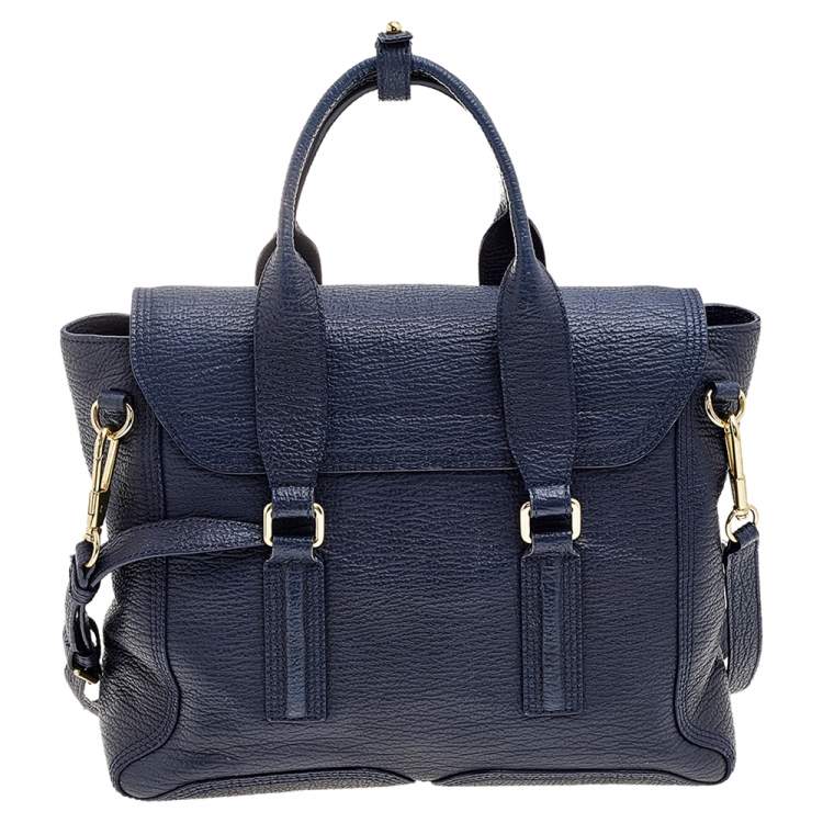 Pre Owned 3.1 Phillip Lim Dark Blue Leather Medium Pashli Satchel