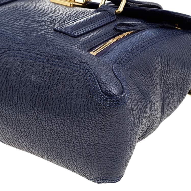 Pre Owned 3.1 Phillip Lim Dark Blue Leather Medium Pashli Satchel