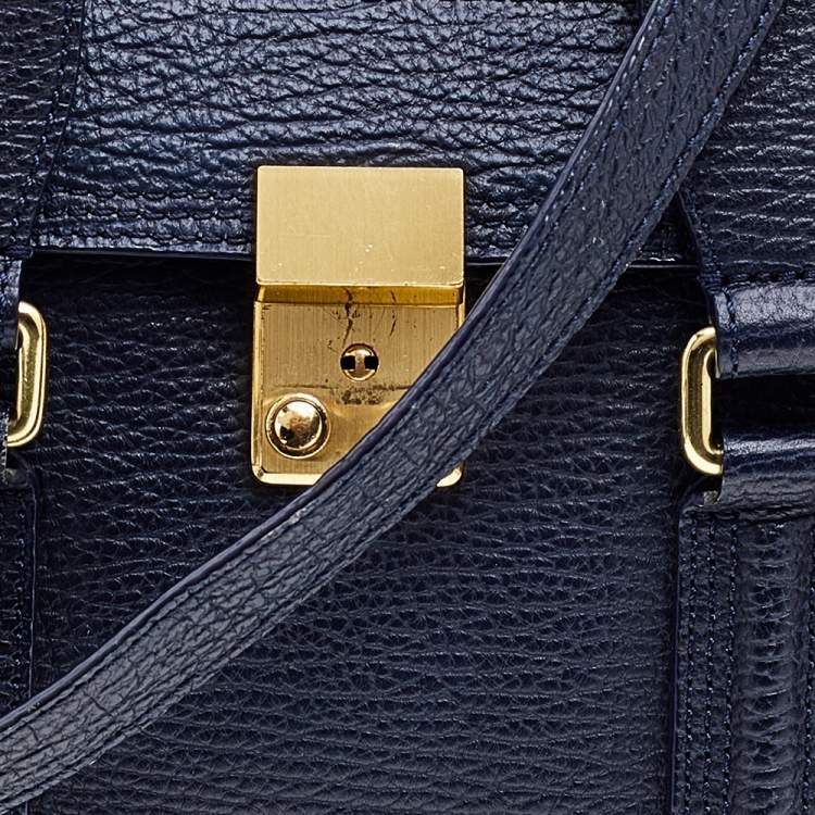 Pre Owned 3.1 Phillip Lim Dark Blue Leather Medium Pashli Satchel