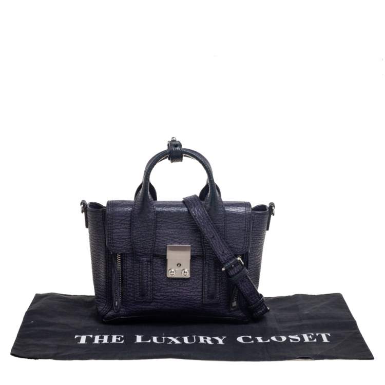 مملوكة مسبقًا 3.1 Phillip Lim Purple/Black Leather Mini Pashli Satchel
