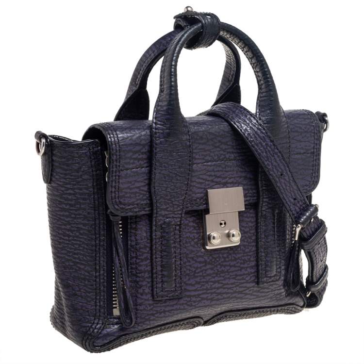 مملوكة مسبقًا 3.1 Phillip Lim Purple/Black Leather Mini Pashli Satchel