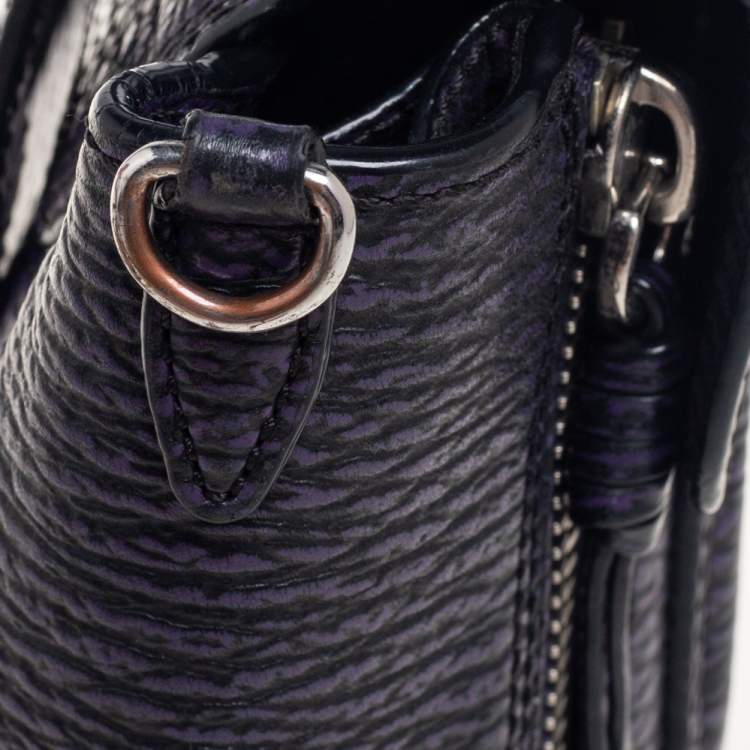 مملوكة مسبقًا 3.1 Phillip Lim Purple/Black Leather Mini Pashli Satchel