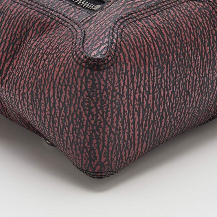 Pre Owned 3.1 Phillip Lim Burgundy Black Textured Leather Pashli Backpack