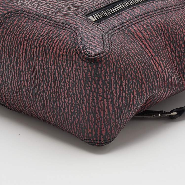 Pre Owned 3.1 Phillip Lim Burgundy Black Textured Leather Pashli Backpack