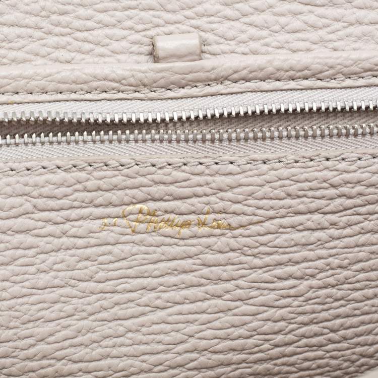 Pre Owned 3.1 Phillip Lim Grey Textured Leather Medium Pashli Satchel