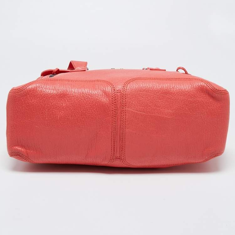 Pre Owned 3.1 Phillip Lim Coral Orange Leather Large Pashli Satchel