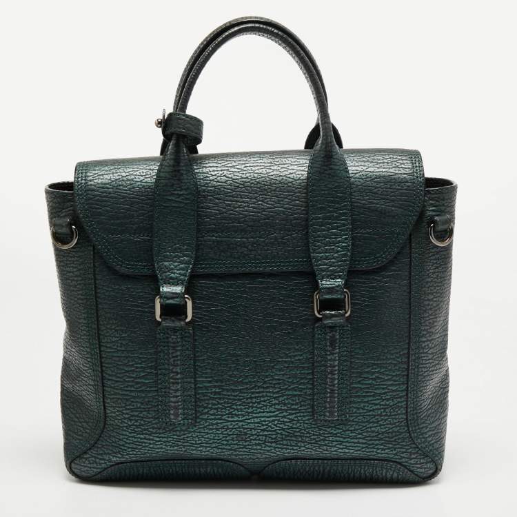 Pre Owned 3.1 Phillip Lim Dark Green Leather Pashli Medium Satchel