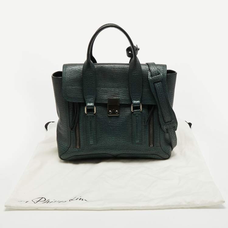 Pre Owned 3.1 Phillip Lim Dark Green Leather Pashli Medium Satchel